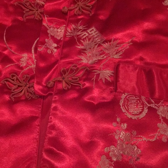 Oriental silk blazer RED - Picture 3 of 8